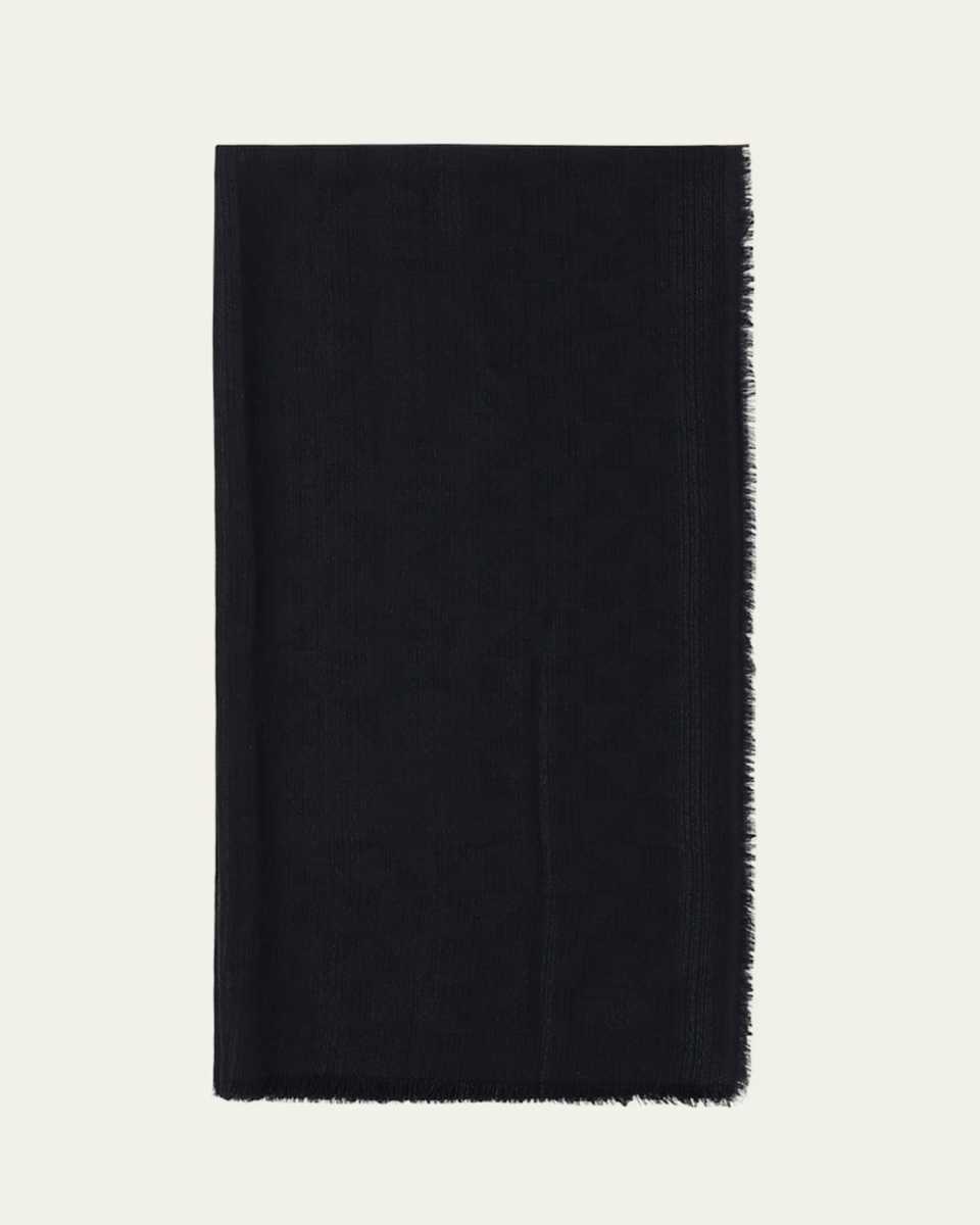 Triangle Jacquard Wool Scarf